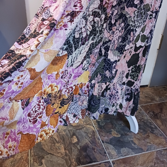 Terra & Sky Maxi Dress With Elastic & Drawstring Waist Side Pockets Soft - Picture 5 of 8